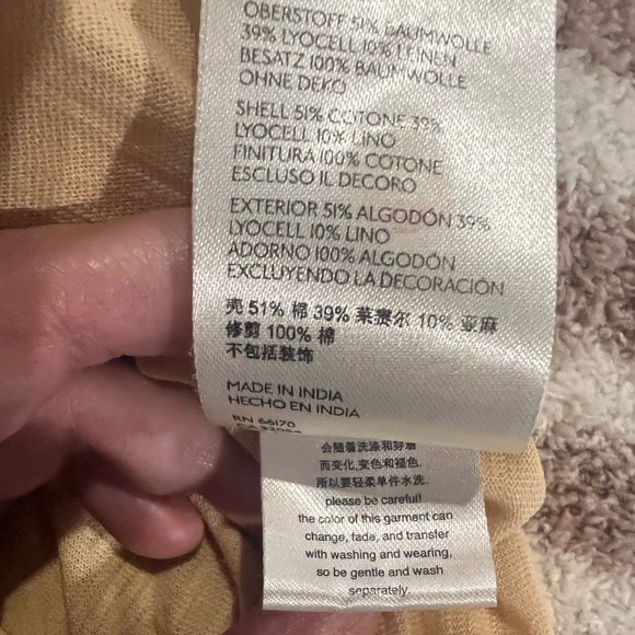 Free People cropped tan top with patchwork design - Picture 12 of 14